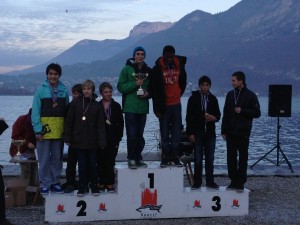 le podium équipage jeunes 2000m
