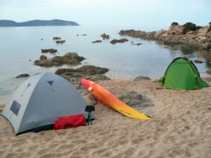 Un bivouac le matin en Corse