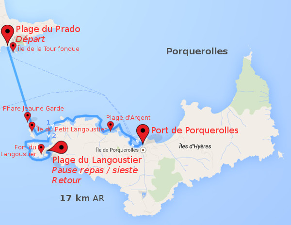 Itinéraire à Porquerolles