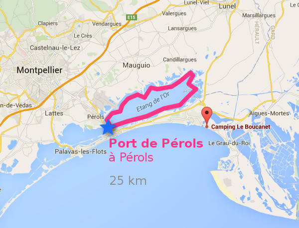 Itinéraire sur l'étang d'Or
